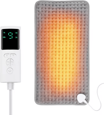Uplift Curations Electric Heating Pad Blanket With 9 Levels, 4 Modes, And Timer For Full Body Warmth gray
