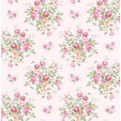 NextWall Floral Bunches Peel and Stick Wallpaper