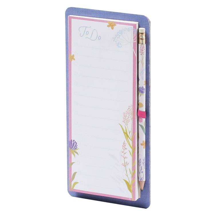 Rössler To do Liste Wild Flowers 8x20cm 50 Blatt mit Magnet und Bleistift (Liniert, Harter Einband) (75728106)