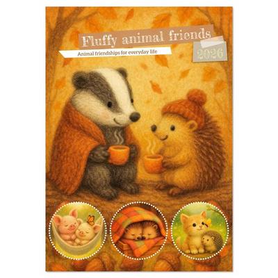 Fluffy animal friends - Animal friendships for everyday life (Wall Calendar 2026 DIN A3 portrait), CALVENDO 12 Month Wall Calendar