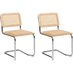 ESSZIMMERSTUHL 2er-Set Rattan natürlich/hellbraun Cordova