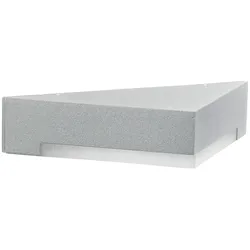 Albert LED Außenwandleuchte Typ Nr. 0333, IP54, Dreieck-Form, 5W 3000K 480lm, Alu-Guss / Acrylglas opal, dimmbar, Silber matt ALB-690333
