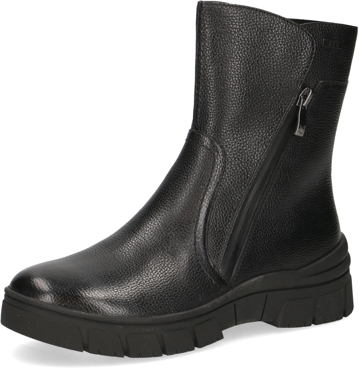 Winterboots CAPRICE, Damen, Gr. 36, schwarz, Nappaleder, Schuhe Winterboots, mit TEX-Ausstattung schwarz 36