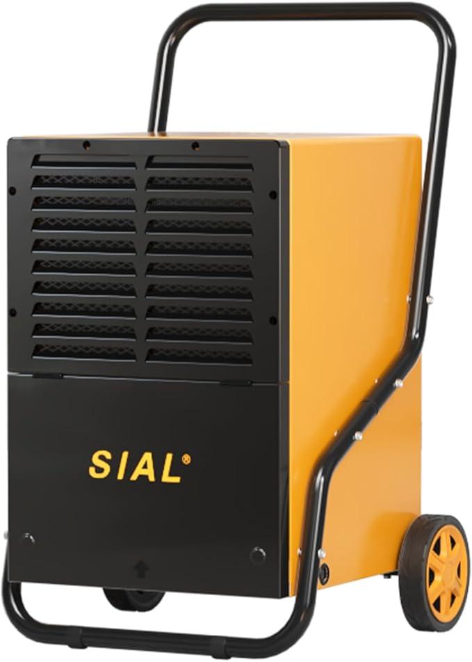50 L/Tag Industrieller Luftentfeuchter C50 - Fläche 75 m?/188 m? 8.2L Tank Wasserpumpe - 24H Timer Gewerbliche Bautrockner - Geeignet Für Keller/Baustelle/Lagerhaus