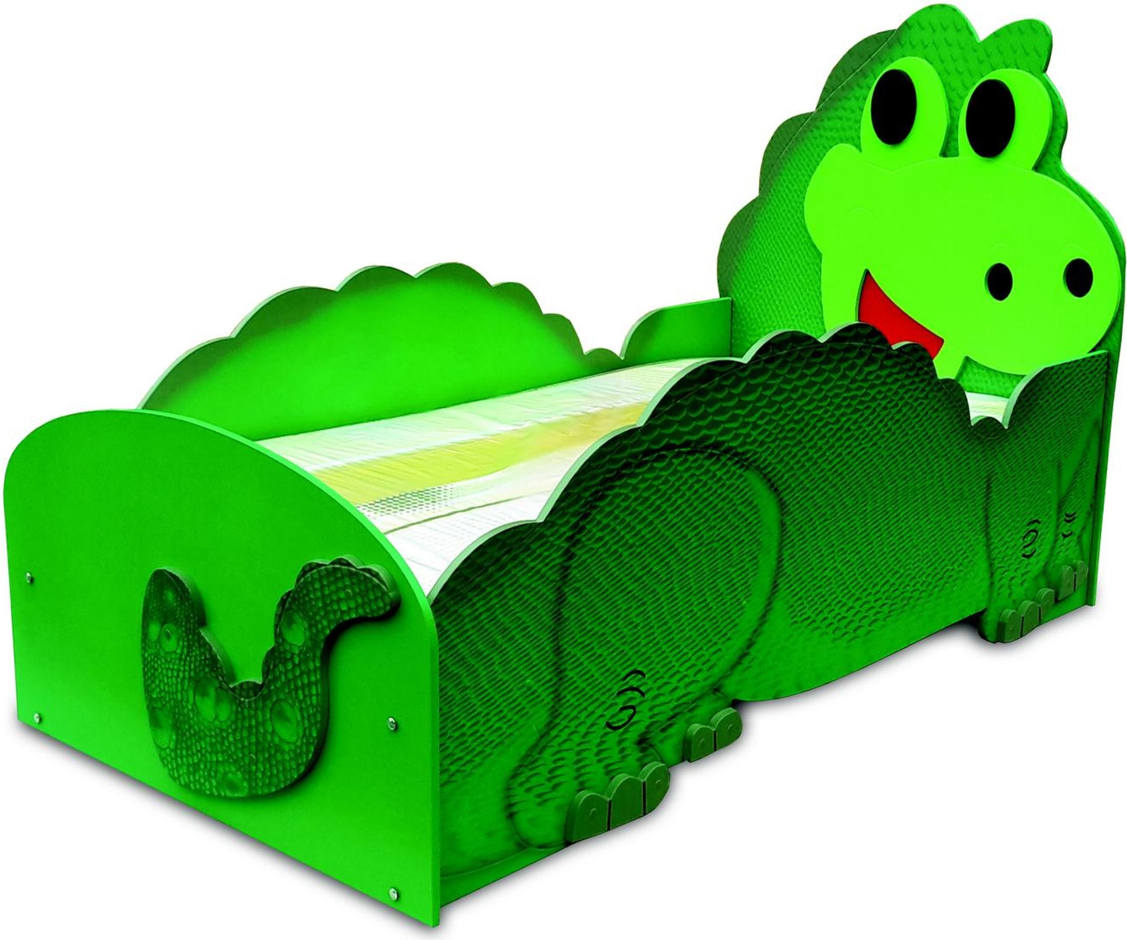Dino Groß Bett mit Matratze Kinderbett Kinderzimmer Kinder Zimmer Betten Holz