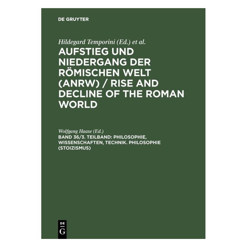 De Gruyter Aufstieg u.Nieder.röm.Welt.Abt.2/36/3 (Englisch, Hardcover) (66438504)