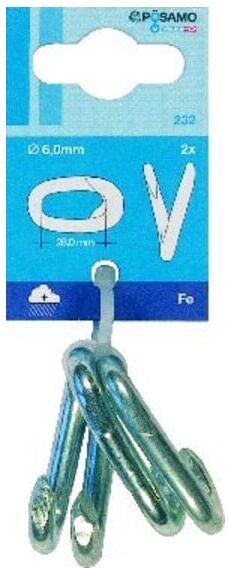 PÖSAMO Maillons rapides (SB) galZn 6,0 mm x 2 pcs. (2100100052)