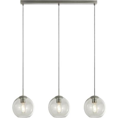 SEARCHLIGHT Pendelleuchte "Balls 3Lt Pendelleuchte - Chrommetall & Glas", chromfarben, klar, H: 25cm, 1 Stk., Leuchten, Pendelleuchte