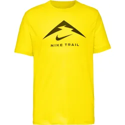 Nike Trail Logo Funktionsshirt Herren | Gr. L | gelb - gelb
