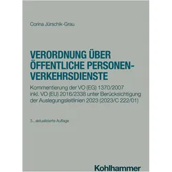 Verordnung über öffentliche Personenverkehrsdienste, Fachbücher von Corina Jürschik-Grau