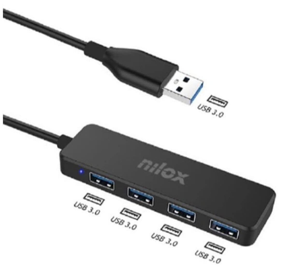 Nilox USB-hub met 4 USB 3.0-poorten