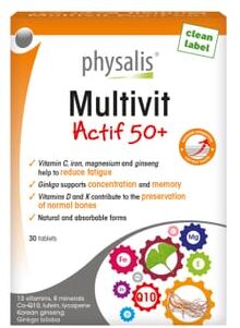Physalis Multivit Actif 50+ 30 Tabs