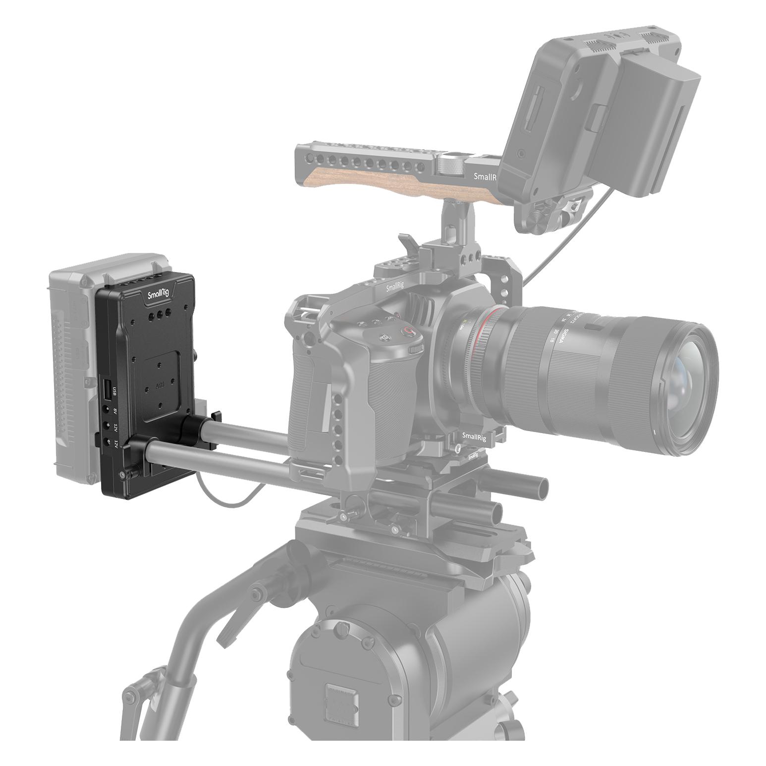 SmallRig Advanced V Mount Battery Mount Plate with Dual 15mm Rod Clamp 3203B (3203B)