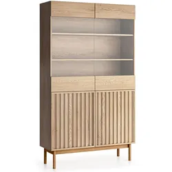 VITRINE Santarco 2T Eiche Cremona 106/183/37 cm –mit 2-türigen Glastüren