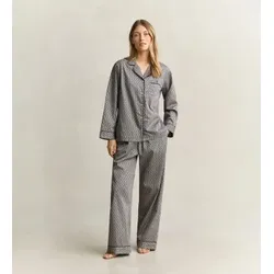 Gant für Damen. 902634040 Marinemuster-Schlafanzug (XL), Heimtextilien, Baumwolle, Langarm