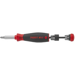 Wiha 38030-50 PocketMax magnetic C 6,3 Schraubendreher mit Bitmagazin 3803050