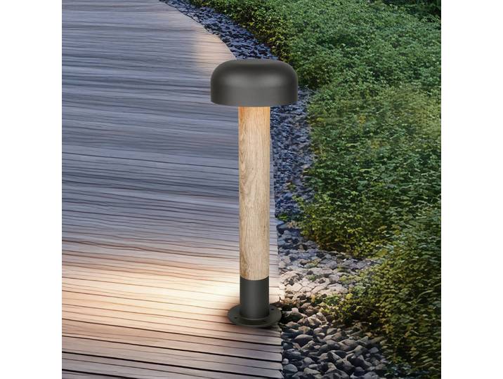 Trio Lighting Wegeleuchte FRASER, dimmbar, alu / grau / zink, Aluminium, Modern, Außenleuchte