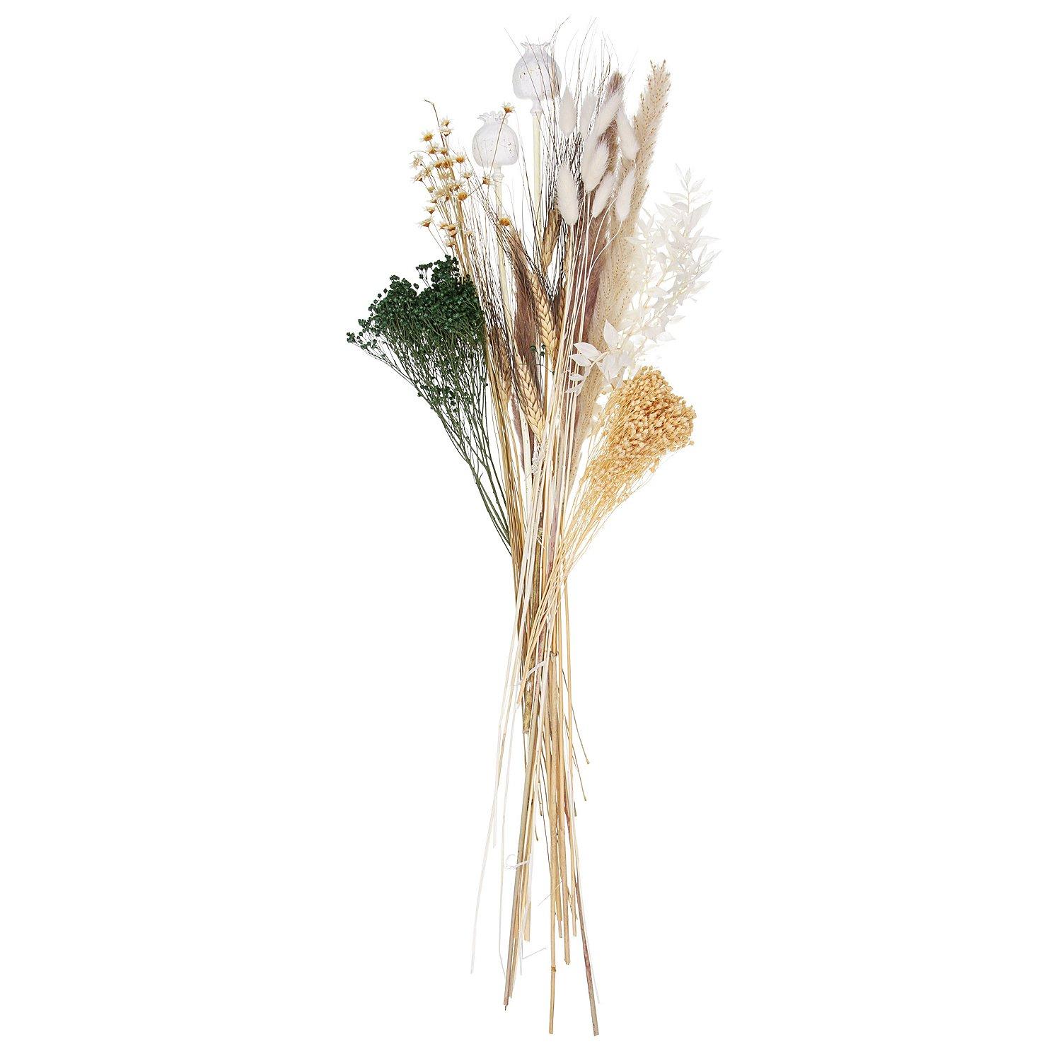 Trockenblumen-Sortiment "Natur Look", natur-weiß-grün