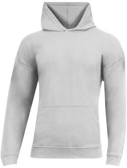 A4 A4N3528 Softek Long Sleeve Hooded Top N3528 in Silver size 4XL   65/35 Polyester/Cotton