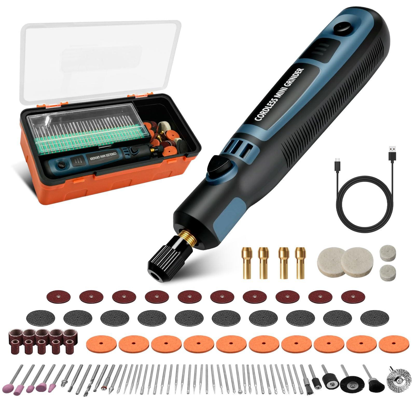 Selius Multifunctionele rotatiegereedschapset met 96 accessoires en draadloze graveerpen