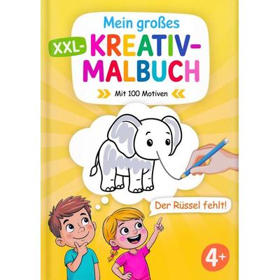 Mein großes XXL-Kreativmalbuch für Kinder ab 4 Jahren, Taschenbuch von Thier Media Verlag, Thier Media Verlag, 978-3-9887611-9-4