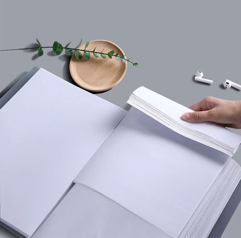 INF A4 Transparente Schwarze Dokumentenmappe mit Schnalle - 20 Seiten Dokumentenorganisator