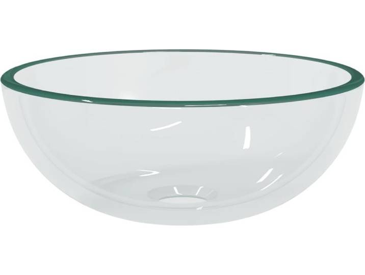 vidaXL Waschbecken Hartglas 30x12 cm Transparent