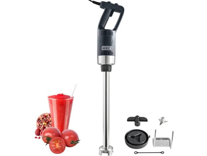 VEVOR Stabmixer, 500 W, Handmixer, kommerziell, robust, 855 mm, variable Geschwindigkeit, Klinge aus Edelstahl 304, tragbarer Mixer, vielseitig für Suppe, Smoothie, Püree, Lebensmittel für Babys