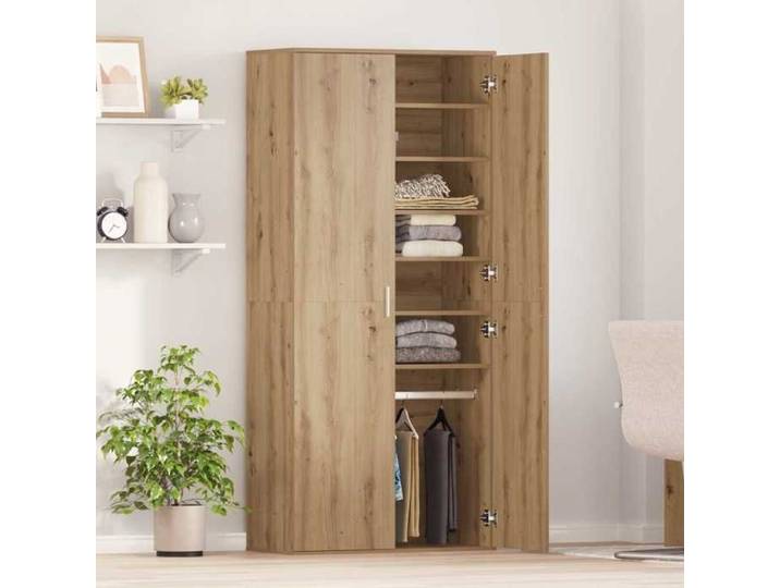Décoratif - Haut de Mobilier - Meuble de Rangement à chaussures - Cabinet couloir - avec étagère chêne artisanal 80x39x178 cm 91027