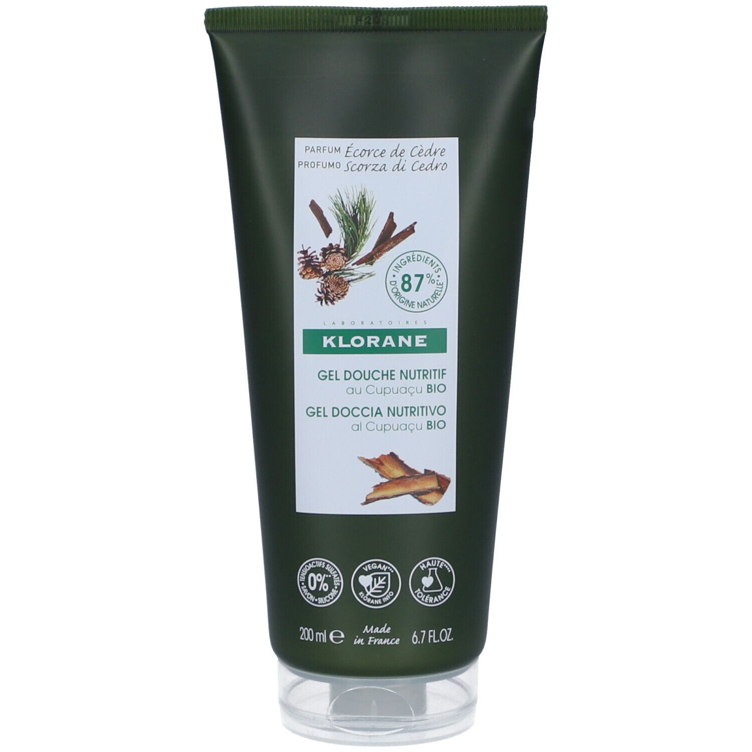 Klorane Voedende Douchegel Cupuaçu Bio - Cederschors 200ml 200 ml Duschgel