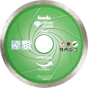 kwb Trennscheibe Cut-Fix 795940, Bohrungs-Ø 22,23 mm, Diamanttrennscheibe, für Fliesen, 110 x 1,2 mm