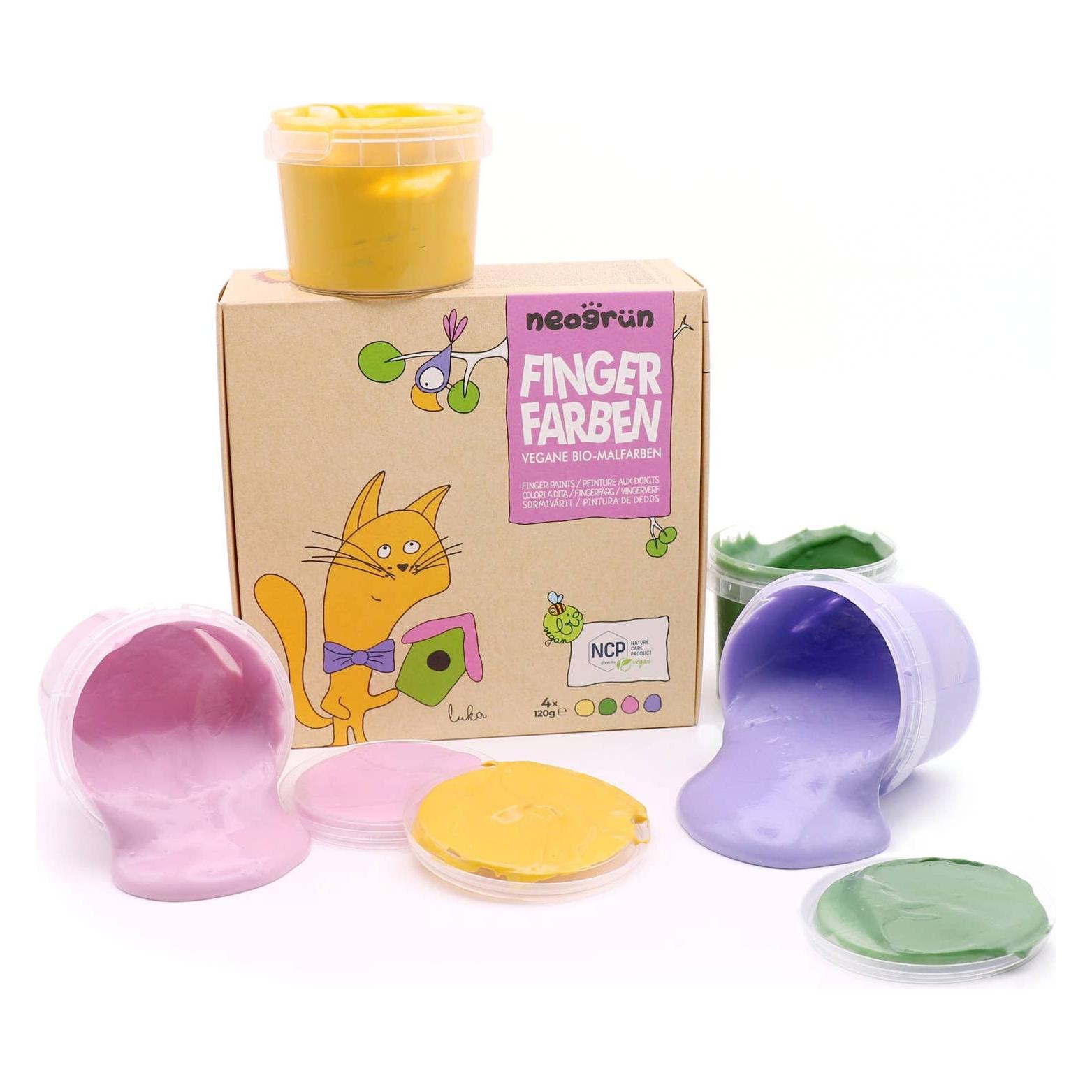 Neogrün Bio-Fingerfarben 4er Set "Luka" (480 ml) (50101)