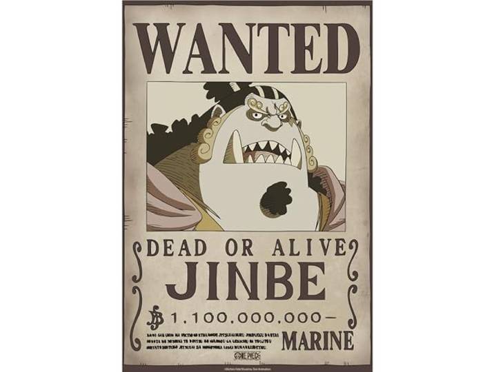Poster One Piece Wanted Jinbe Wano 38x52cm,