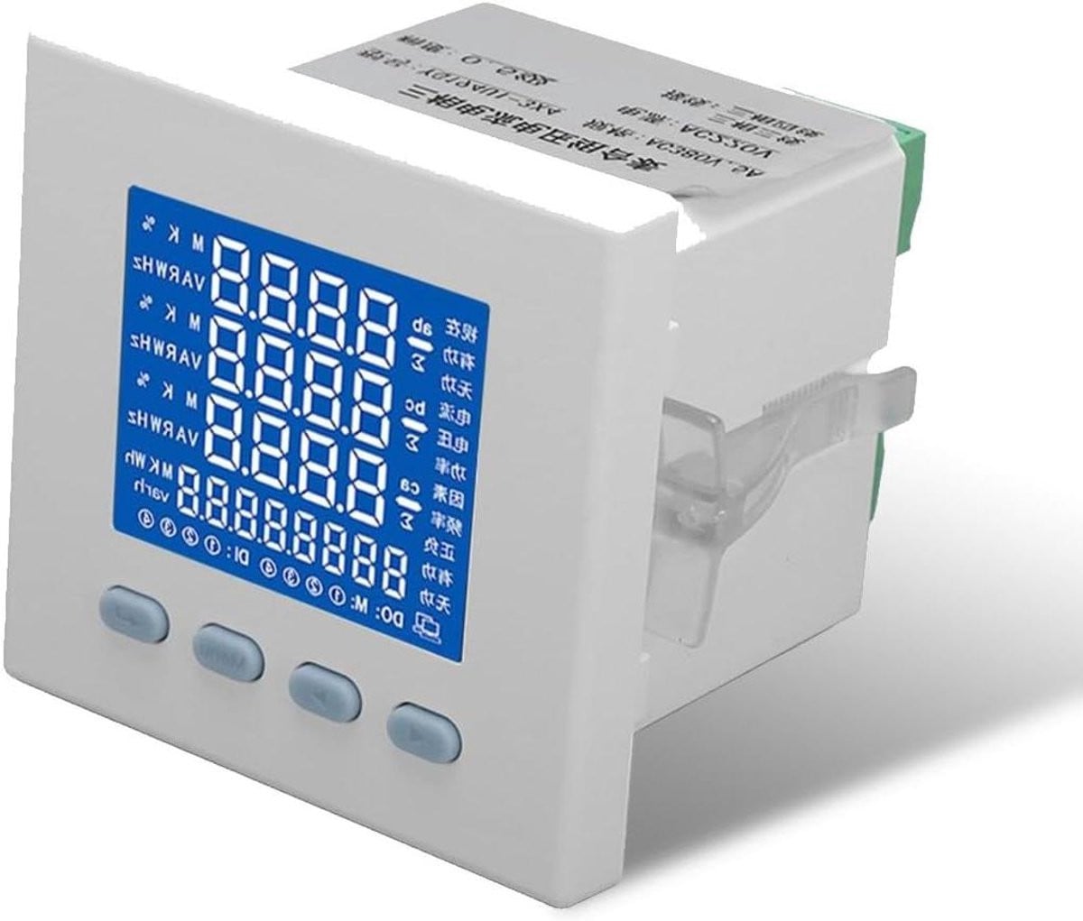 Multifunctionele 3-fasige stroomspanningsmeter en ampèremeter met hoge precisie voor automatisering, wit