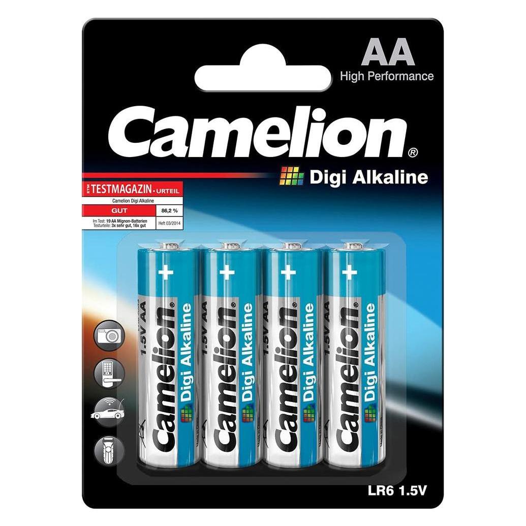 Camelion 11210406 - Digi Alkaline Batterien AA / LR6 mit 1,5 Volt, 4 Stück, Kapazität 2700 mAh, idea (4 Stk., AA, 2700 mAh) (11210406)
