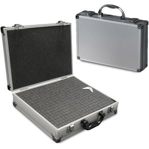 PeakTech Transportkoffer P 7255, abschließbar, aus Aluminium, mit Schaumstoff, wasserabweisend, 29,5 x 7 x 19,5cm