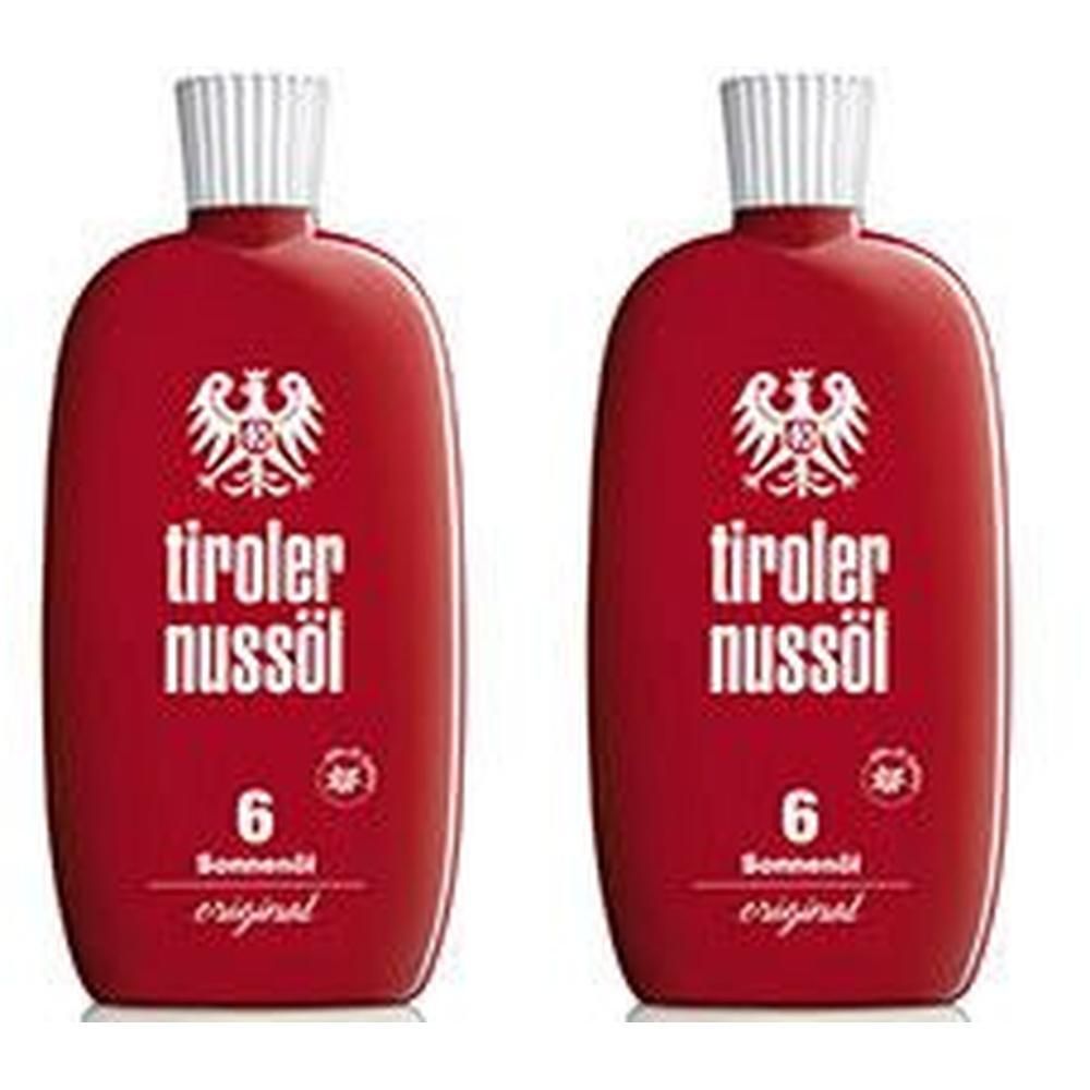 Tiroler Nussöl orig.Sonnenöl wasserfest LSF 6 x2 2x150 ml Öl