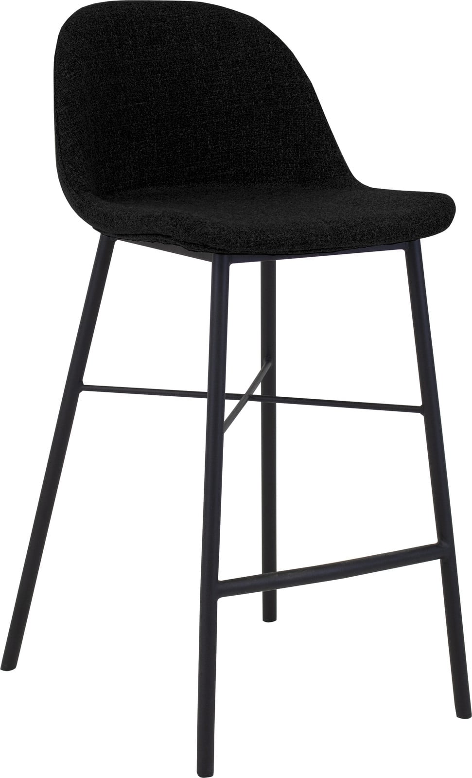 Kick Collection barkruk Jade - Zwart - Gestructureerde stof