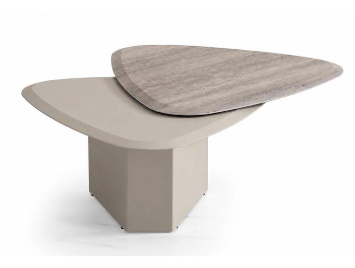 JVmoebel Couchtisch Couchtisch Modern Beige Minimalistisch Naturbelassen Hell Monolithisch, Made in Europa