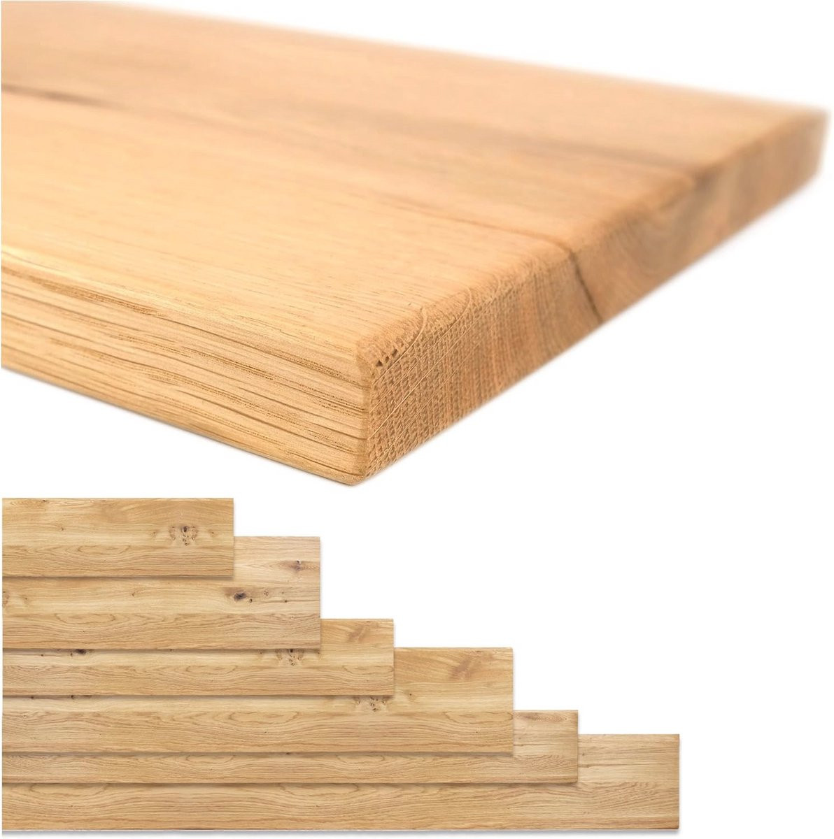Massief Houten Wandplank voor Keuken en Decoratie in Rustiek Design