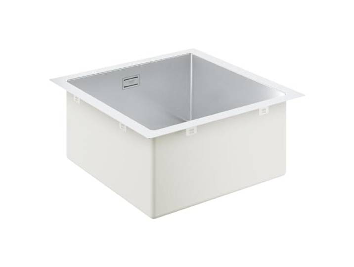GROHE K700, Edelstahlspüle, GROHE Whisper Geräuschreduzierung AISI 304 Edelstahl, pflegeleicht, tiefes Becken, einfache Reinigung, hochwertige Verarbeitung (edelstahl, 31578SD1)