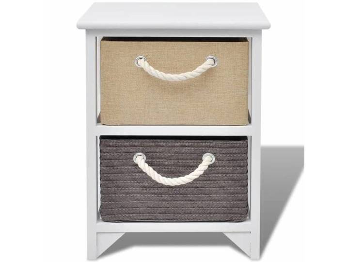 “Winter Sale TOP Armoire de lit Blanc - Table de chevet Bois PRO46230