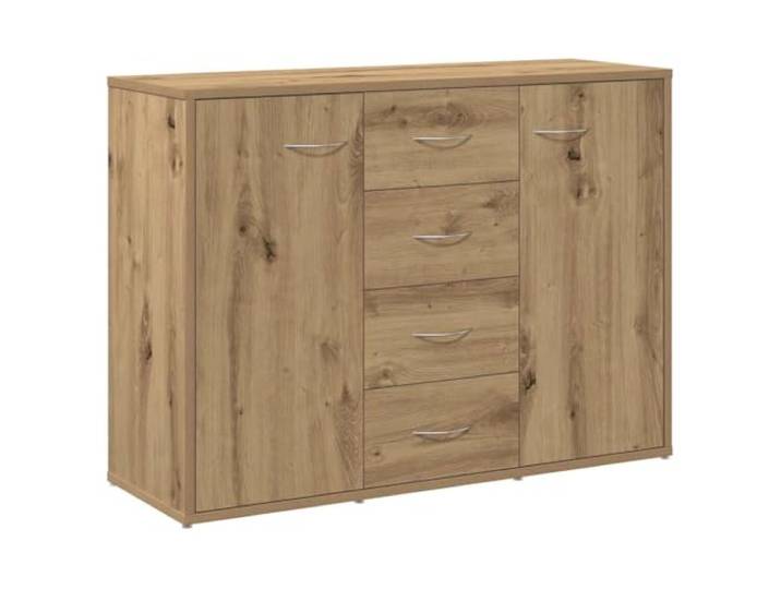 Kaorsrow Sideboard Artisan-Eiche 88x30x64 cm Holzwerkstoff Kommode Kompakter Beistellschrank für Wohnzimmer und Flur: Mit 4 Schubladen und 2 Türen für ordentliche Organisation zu Hause.