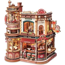 Robotime Holzbausatz 'DREAM COFFEE FACTORY'