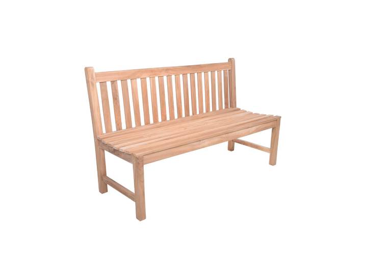Gardenson Gartenbank, Braun, Teakfarben, Holz, Teakholz, 60x92x150 cm, Holzmöbel, Sitzgelegenheiten Holz, Holzbänke, Gartenbänke Holz