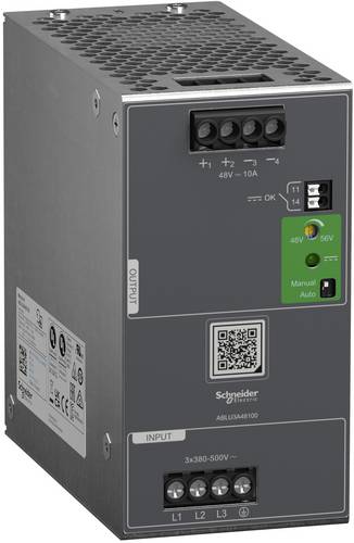 Schneider Electric ABLU3A48100 Spannungsversorgung, Modicon ABLU, Universal, getaktet, 380-500V AC, 3-phasig, 48V DC, 10A, 480W