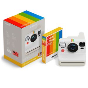 Polaroid Everything Box Now Gen 3 Sofortbildkamera, analog, Format 88 x 108 mm, weiß, mit Film