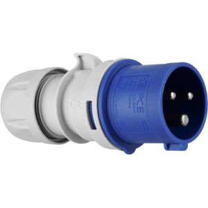 REV-Ritter CEE-Stecker 0512525555 Camping, 3-polig, 230 V, blau, IP44 Spritzwasserschutz, 16 A