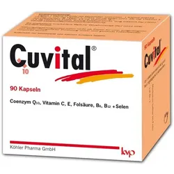 CUVITAL Kapseln mit Coenzym Q10, Vitamin C + Vitamin E + Selen + B9 + B6 + B12 90 St