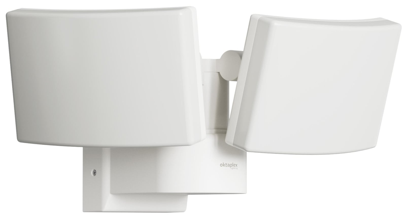 Oktaplex Cali Dos LED buitenlamp, draaibaar en kantelbaar, warmwit 3000K, wit